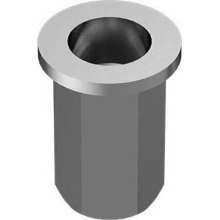 BSC PREFERRED Heavy Duty Twist-Resistant Rivet Nut M10 x 1.5 Interior Thread 1.0 - 4.5mm Material Thickness, 10PK 90720A550